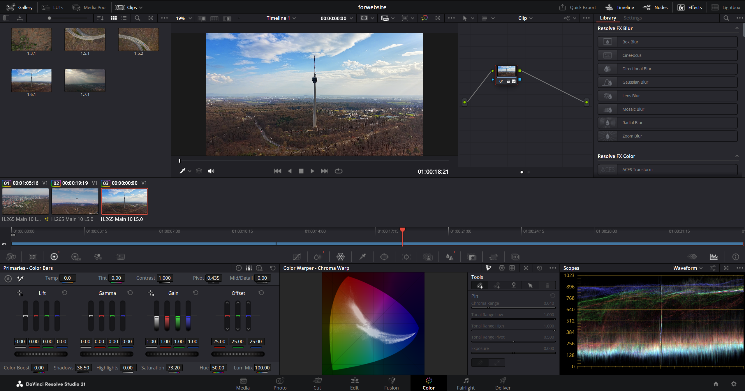 Color Grading in DaVinci Resolve